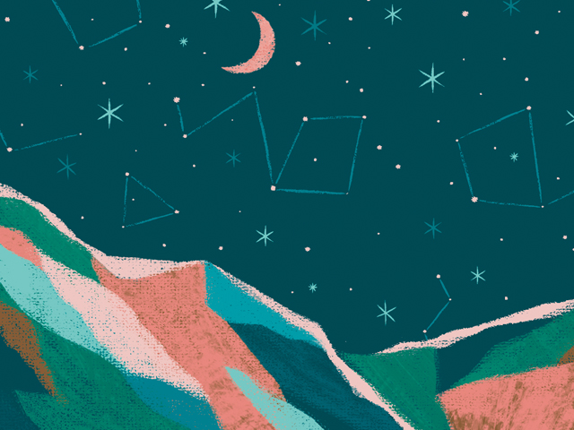 Constellations in the sky illustration.